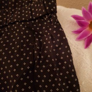 J Jill size L Large Rayon Pants, Black with Subtle White Dot Pattern